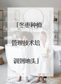 冬枣种植管理技术培训到地头