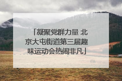凝聚党群力量 北京大屯街道第三届趣味运动会热闹非凡