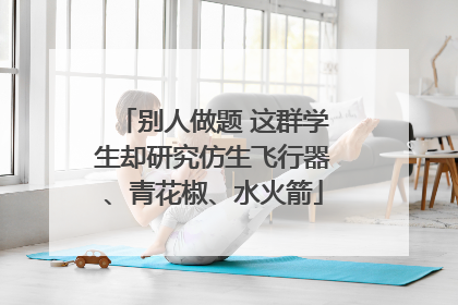 别人做题 这群学生却研究仿生飞行器、青花椒、水火箭