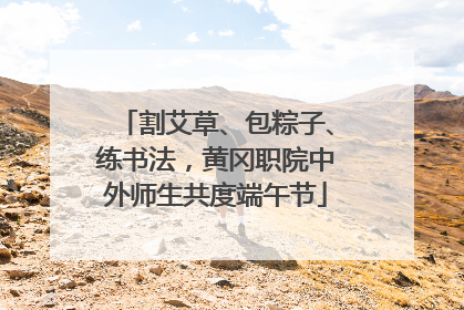割艾草、包粽子、练书法，黄冈职院中外师生共度端午节