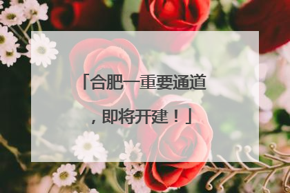 合肥一重要通道，即将开建！