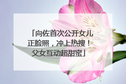向佐首次公开女儿正脸照，冲上热搜！父女互动超甜蜜