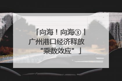 向海！向海③丨广州港口经济释放“乘数效应”