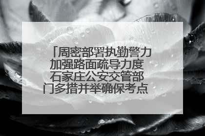 周密部署执勤警力 加强路面疏导力度 石家庄公安交管部门多措并举确保考点周边交通环境良好