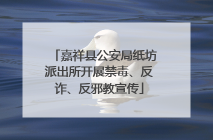 嘉祥县公安局纸坊派出所开展禁毒、反诈、反邪教宣传