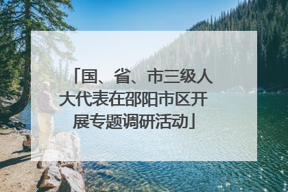 国、省、市三级人大代表在邵阳市区开展专题调研活动