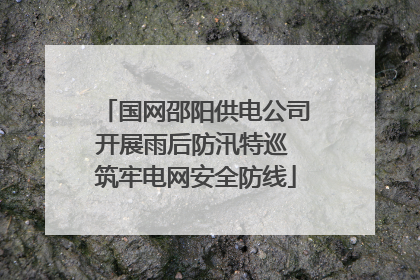 国网邵阳供电公司开展雨后防汛特巡 筑牢电网安全防线