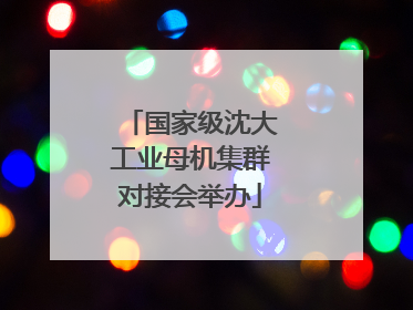 国家级沈大工业母机集群对接会举办