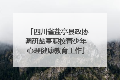 四川省盐亭县政协调研盐亭职校青少年心理健康教育工作