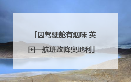 因驾驶舱有烟味 英国一航班改降奥地利