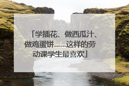 学插花、做西瓜汁、做鸡蛋饼……这样的劳动课学生最喜欢