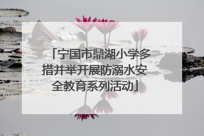 宁国市鼎湖小学多措并举开展防溺水安全教育系列活动