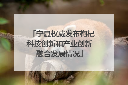 宁夏权威发布枸杞科技创新和产业创新融合发展情况
