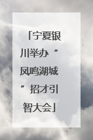宁夏银川举办“凤鸣湖城”招才引智大会