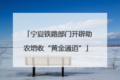 宁夏铁路部门开辟助农增收“黄金通道”