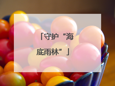 守护“海底雨林”