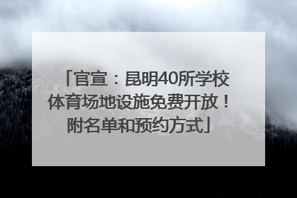 官宣：昆明40所学校体育场地设施免费开放！附名单和预约方式