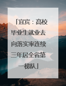 宜宾：高校毕业生就业去向落实率连续三年居全省第一梯队