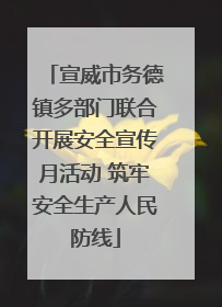 宣威市务德镇多部门联合开展安全宣传月活动 筑牢安全生产人民防线