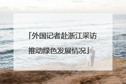 外国记者赴浙江采访推动绿色发展情况