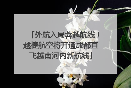 外航入局蓉越航线！越捷航空将开通成都直飞越南河内新航线