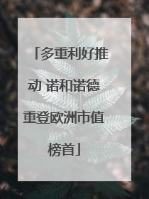 多重利好推动 诺和诺德重登欧洲市值榜首