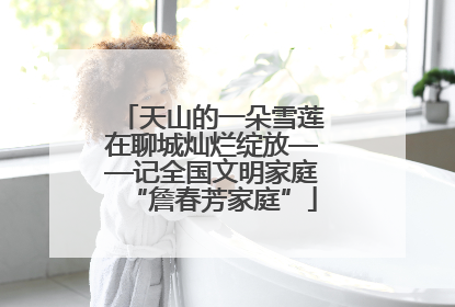 天山的一朵雪莲在聊城灿烂绽放——记全国文明家庭“詹春芳家庭”