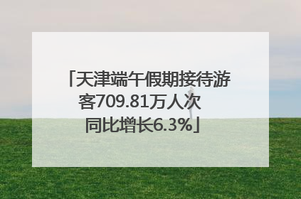 天津端午假期接待游客709.81万人次 同比增长6.3%