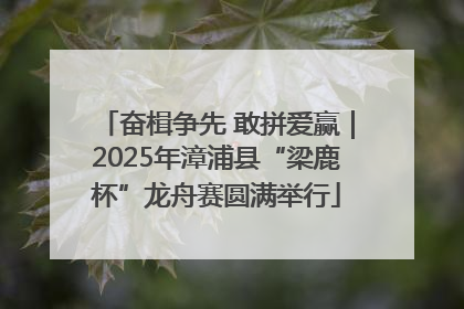 奋楫争先 敢拼爱赢｜2025年漳浦县“梁鹿杯”龙舟赛圆满举行