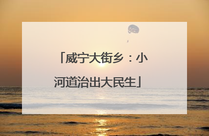 威宁大街乡：小河道治出大民生