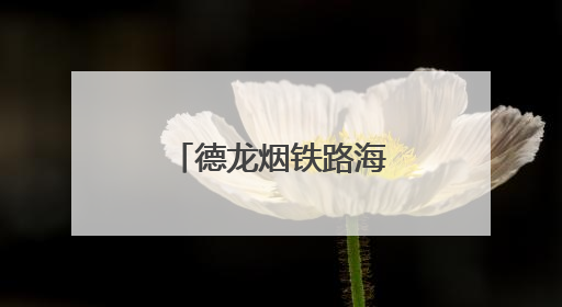 德龙烟铁路海铁联运跨省新通道全线贯通