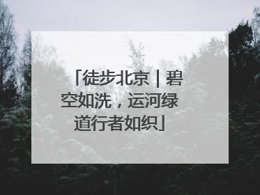 徒步北京｜碧空如洗，运河绿道行者如织
