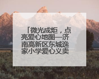 微光成炬，点亮爱心地图—济南高新区东城逸家小学爱心义卖之旅