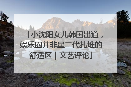 小沈阳女儿韩国出道，娱乐圈并非星二代扎堆的舒适区｜文艺评论