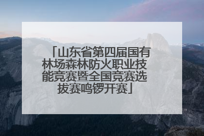 山东省第四届国有林场森林防火职业技能竞赛暨全国竞赛选拔赛鸣锣开赛