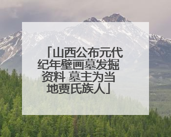 山西公布元代纪年壁画墓发掘资料 墓主为当地贾氏族人
