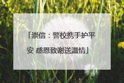 崇信：警校携手护平安 感恩致谢送温情