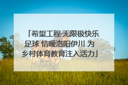 希望工程·无限极快乐足球 情暖洛阳伊川 为乡村体育教育注入活力