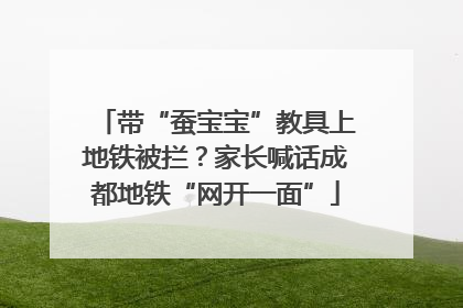 带“蚕宝宝”教具上地铁被拦？家长喊话成都地铁“网开一面”
