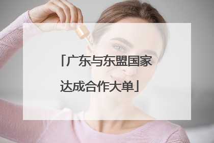 广东与东盟国家达成合作大单