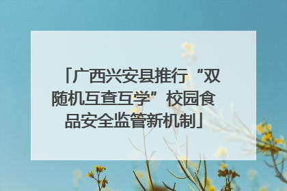 广西兴安县推行“双随机互查互学”校园食品安全监管新机制
