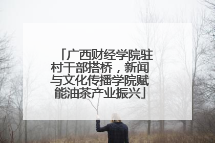 广西财经学院驻村干部搭桥，新闻与文化传播学院赋能油茶产业振兴