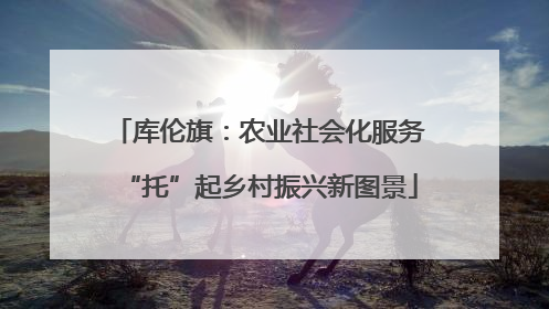 库伦旗：农业社会化服务“托”起乡村振兴新图景