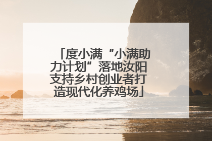 度小满“小满助力计划”落地汝阳支持乡村创业者打造现代化养鸡场