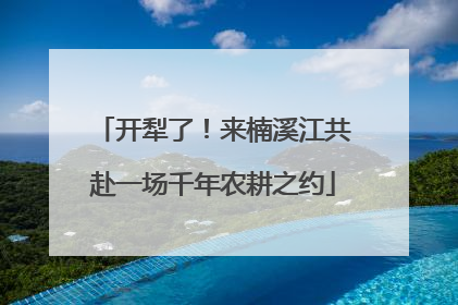 开犁了！来楠溪江共赴一场千年农耕之约