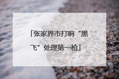 张家界市打响“黑飞”处理第一枪