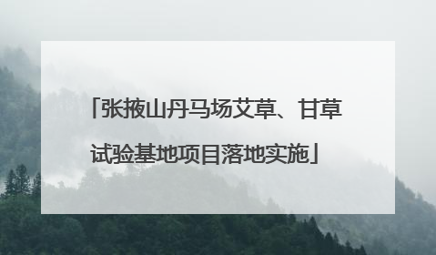 张掖山丹马场艾草、甘草试验基地项目落地实施