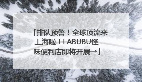 排队预警！全球顶流来上海啦！LABUBU怪味便利店即将开展→