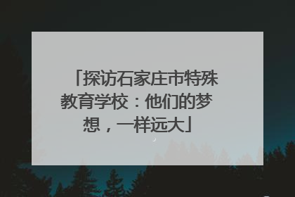 探访石家庄市特殊教育学校：他们的梦想，一样远大