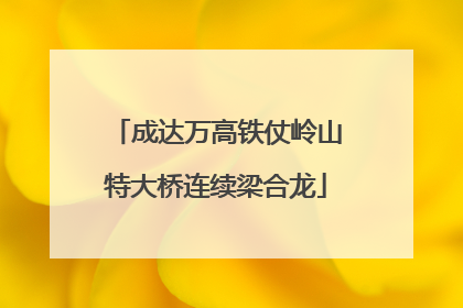 成达万高铁仗岭山特大桥连续梁合龙